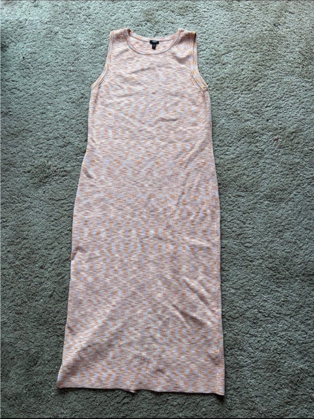 Express Sleeveless Maxi Dress in Peach and Cream